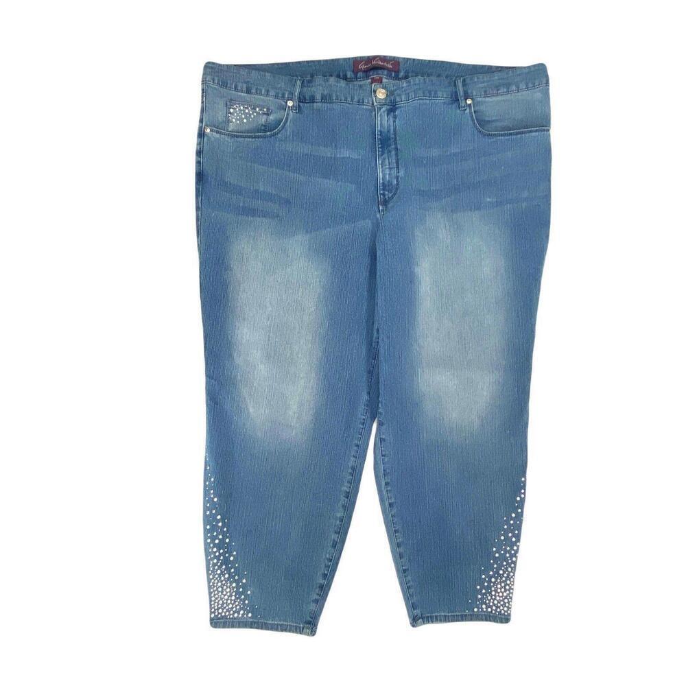 Gloria Vanderbilt Alexandra Ankle Skinny Women's size 24W Medium Blue Denim Jean